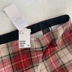 H&M red Plaid jeggings NWT